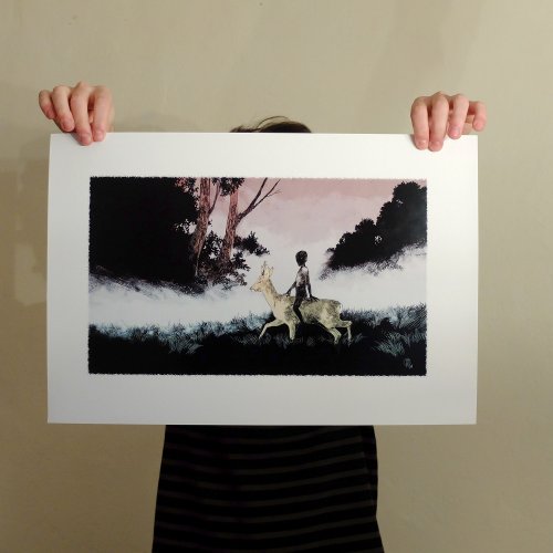 Enfant Aurélien Morinière Tirage numérique Tiré à 10 exemplaires Papier brillant 250g Signé et numéroté Dimensions : 33 cm x 49 cm Année : 2013