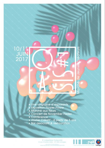 marché de créateur oasis affiche