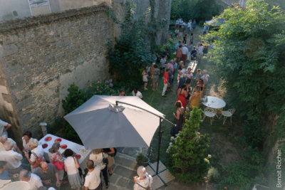 Vue d'ensemble du jardin - Vernissage exposition factory 87 jardin des lys aout 2018
